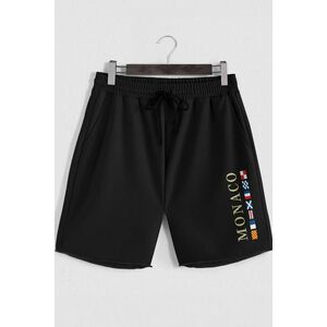 Šortky, Barva Černá, s Potiskem Monte Carlo obraz