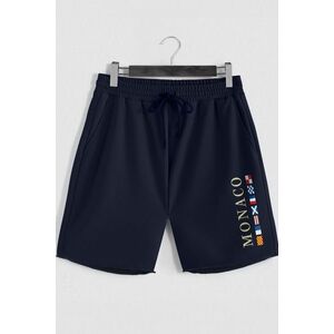 Šortky, Barva Modrá, s Potiskem Monte Carlo obraz