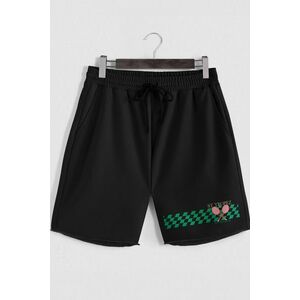 Šortky, Barva Černá, s Potiskem St. Tropez Tennis Club obraz