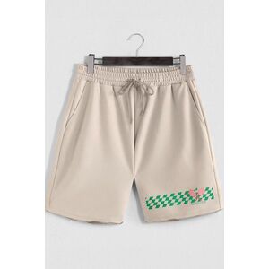 Šortky, Barva Ekru, s Potiskem St. Tropez Tennis Club obraz