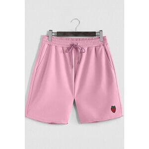 Šortky, Barva Růžová, s Potiskem Red Strawberry obraz
