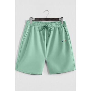 Šortky, Barva Světle Zelená, s Potiskem French Stripe obraz