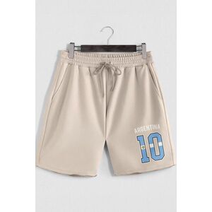 Šortky, Barva Ekru, s Potiskem Hand Of God 10 obraz