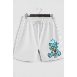 Šortky, Barva Bílá, s Potiskem Madness Rich obraz