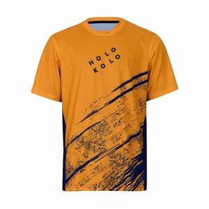 HOLOKOLO Cyklistický dres s krátkým rukávem - UNIVERSE MTB - černá/oranžová XS obraz