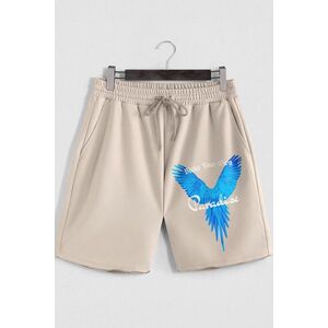 Šortky, Barva Ekru, s Potiskem Your Own Paradise obraz