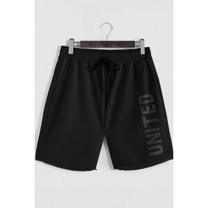 Šortky, Barva Černá, s Potiskem United Oversized obraz