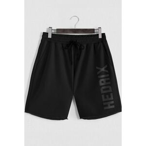 Šortky, Barva Černá, s Potiskem Hedrix Oversized obraz