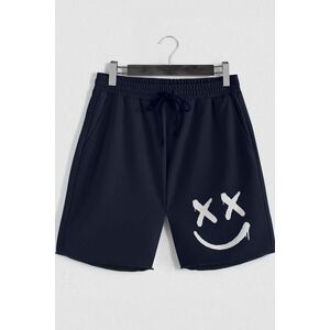 Šortky, Barva Modrá, s Potiskem Smiley Face Graffiti obraz