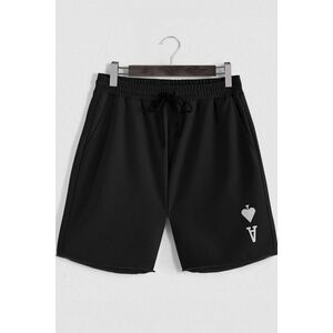 Šortky, Barva Černá, s Potiskem Ace Reversed obraz
