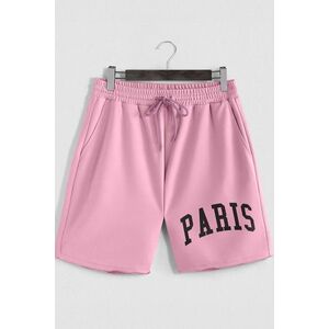 Šortky, Barva Růžová, s Potiskem Paris Letters obraz