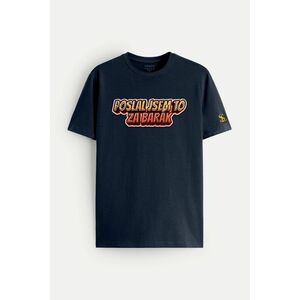 Tričko, Barva Modrá, s Potiskem Barak obraz