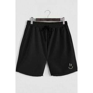 Šortky, Barva Černá, s Potiskem Smiley Face obraz