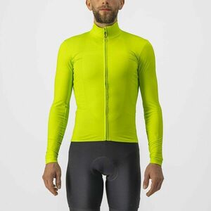 CASTELLI Cyklistický dres s dlouhým rukávem zimní - PRO THERMAL - antracitová/žlutá 3XL obraz