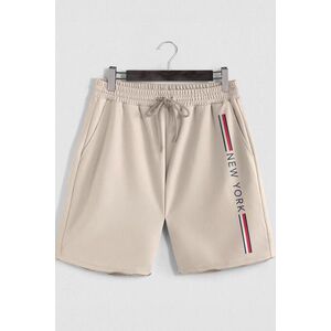 Šortky, Barva Ekru, s Potiskem New York Stripe obraz