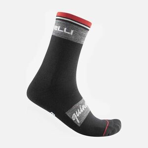 CASTELLI Cyklistické ponožky klasické - QUINDICI SOFT MERINO - černá S-M obraz