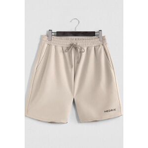 Šortky, Barva Ekru, s Potiskem Hedrix obraz