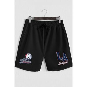 Šortky, Barva Černá, s Potiskem LA League obraz