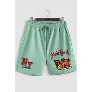 Šortky, Barva Světle Zelená, s Potiskem New York League obraz