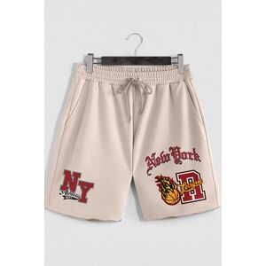 Šortky, Barva Ekru, s Potiskem New York League obraz