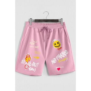 Šortky, Barva Růžová, s Potiskem Stand Out Birmingham obraz