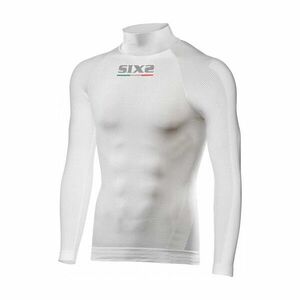 SIX2 Cyklistické triko s dlouhým rukávem - TS3 II - bílá 3XL-4XL obraz