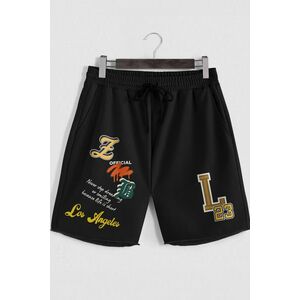 Šortky, Barva Černá, s Potiskem Los Angeles Official obraz