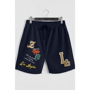 Šortky, Barva Modrá, s Potiskem Los Angeles Official obraz