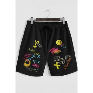 Šortky, Barva Černá, s Potiskem Get Back Here obraz