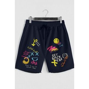 Šortky, Barva Modrá, s Potiskem Get Back Here obraz