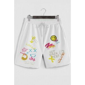 Šortky, Barva Bílá, s Potiskem Get Back Here obraz