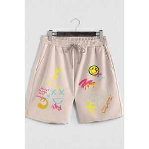 Šortky, Barva Ekru, s Potiskem Get Back Here obraz