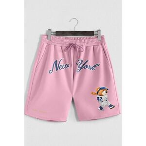 Šortky, Barva Růžová, s Potiskem Baseball Teddy obraz