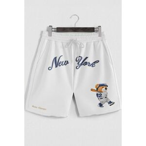 Šortky, Barva Bílá, s Potiskem Baseball Teddy obraz