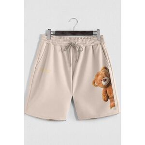 Šortky, Barva Ekru, s Potiskem Kind Teddy obraz