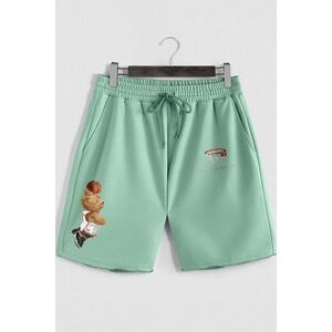 Šortky, Barva Světle Zelená, s Potiskem Champion Mindset Teddy obraz