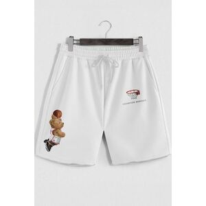 Šortky, Barva Bílá, s Potiskem Champion Mindset Teddy obraz
