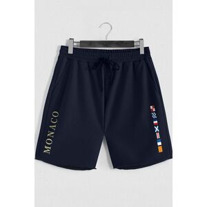 Šortky, Barva Modrá, s Potiskem Monaco Flags obraz