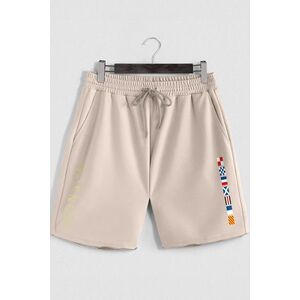 Šortky, Barva Ekru, s Potiskem Monaco Flags obraz