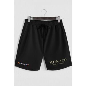 Šortky, Barva Černá, s Potiskem Monaco Monte Carlo obraz