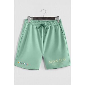 Šortky, Barva Světle Zelená, s Potiskem Monaco Monte Carlo obraz