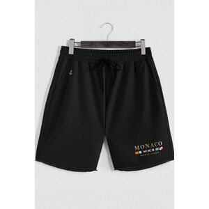 Šortky, Barva Černá, s Potiskem Monte Carlo obraz