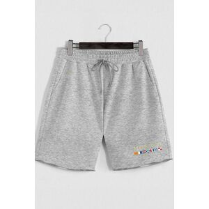 Šortky, Barva Šedá, s Potiskem Monte Carlo obraz