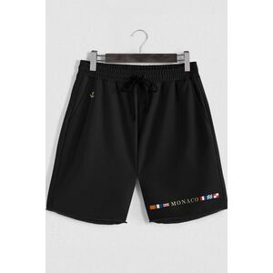 Šortky, Barva Černá, s Potiskem Monaco Stripe obraz