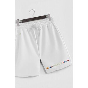 Šortky, Barva Bílá, s Potiskem Monaco Stripe obraz