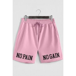 Šortky, Barva Růžová, s Potiskem No Pain No Gain obraz