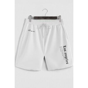 Šortky, Barva Bílá, s Potiskem Los Angeles Forever obraz