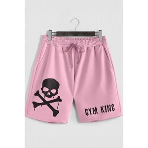Šortky, Barva Růžová, s Potiskem Pirate Gym King obraz