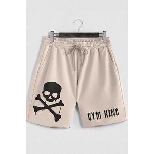 Šortky, Barva Ekru, s Potiskem Pirate Gym King obraz