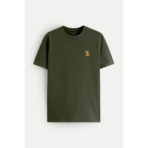 Tričko, Barva Khaki, s Potiskem Logo obraz